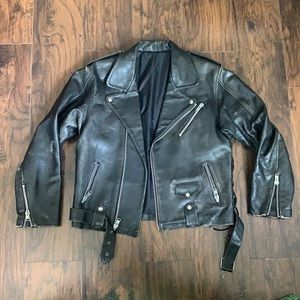 Vintage Leather Biker Jacket